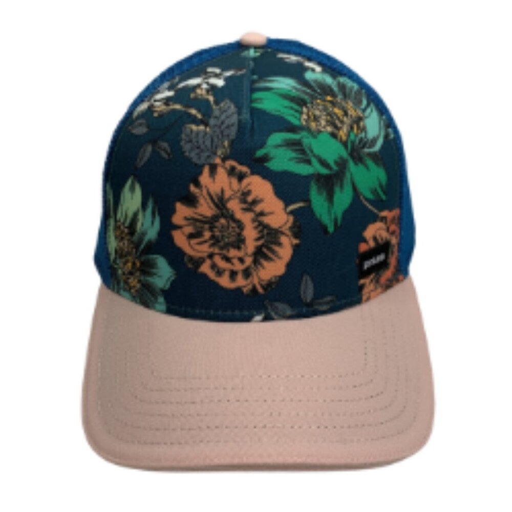 Prana Lower Pines Trucker Hat Rosette Camella One Size Adjustable NWT